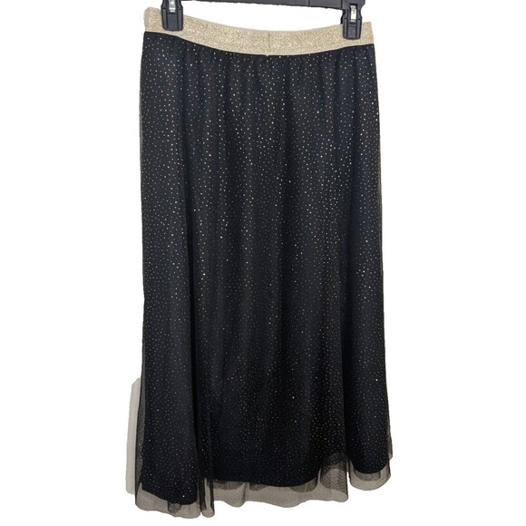 J. Crew Midi Skirt Sparkle Polka Dot Pull On Size XS - Picture 2 of 11